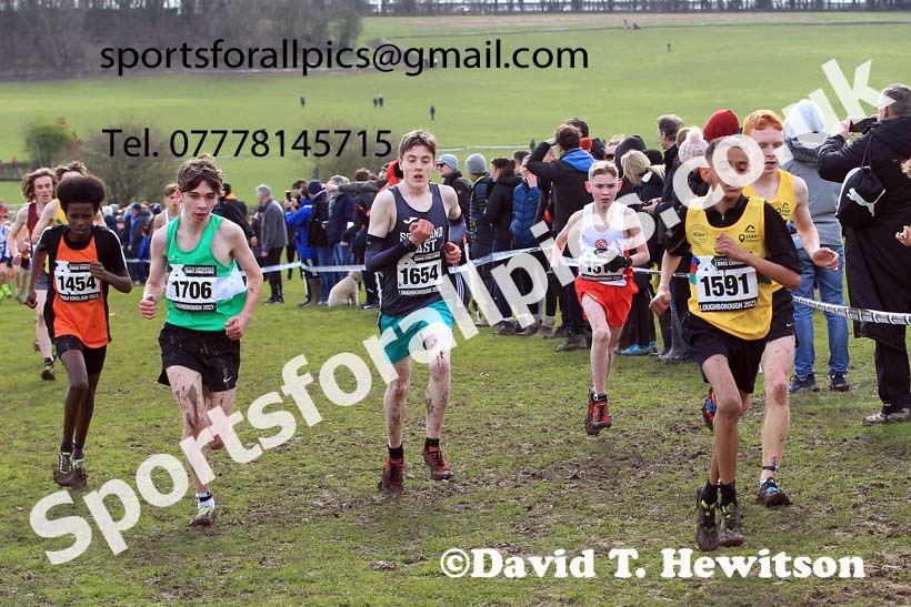 Boys Under-15s 2023 UK CAU Inter Counties Cross Country Champs, Prestwold Hall, Loughborough. Photo: David T. Hewitson/Sports for All Pics